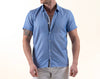 Cotton Ocean Blue Short Sleeve Shirt SS29