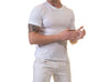 Luxury Touch Cotton Stretch T-shirt White T-2