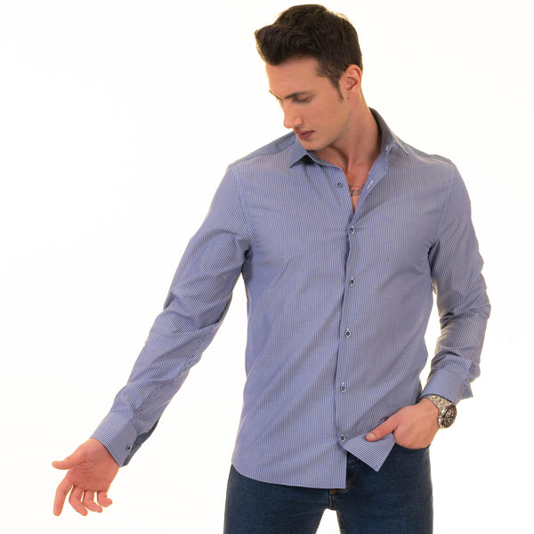 Gravity Homme Men's Long Sleeve Button Down / Tazio S3 XL