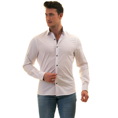 Men's Long Sleeve Button Down / Pure White C11