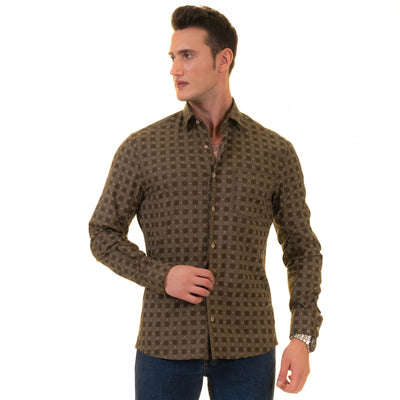 Men's Long Sleeve Button Up / Evergreen R5